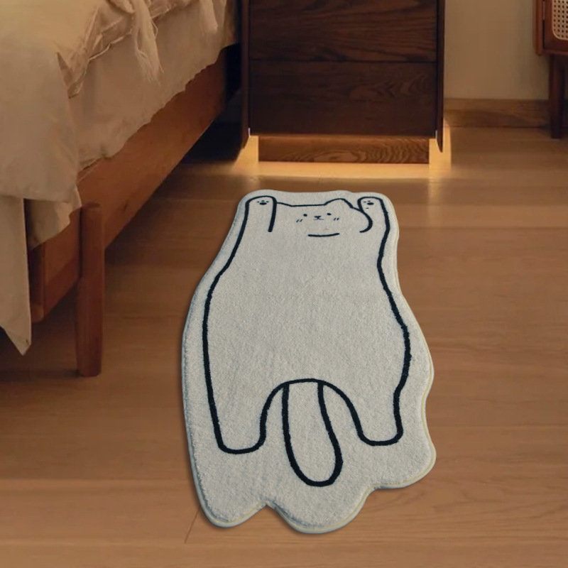 INS Fun pequeña alfombra Alfombra de piso nórdica sala de estar dormitorio manta de noche absorbente antideslizante alfombra de puerta alfombra de baño alfombra de piso