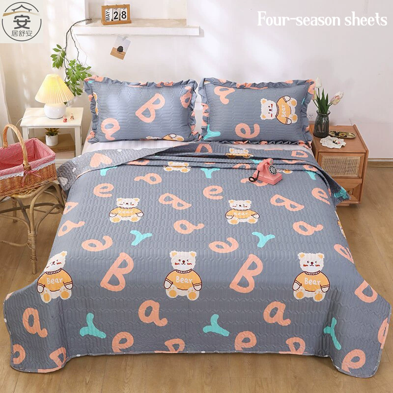 Комплект постельного белья из хлопка для всех сезонов: наволочка, простыня, одеяло – идеальный подарок для лета и общежития