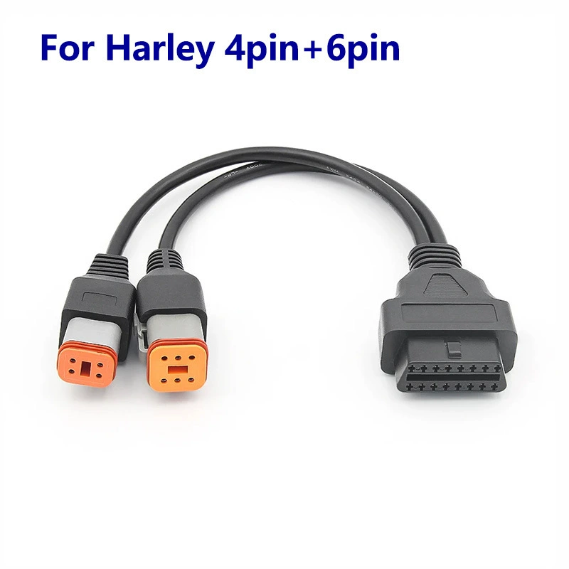Галлея 4-контактная 6-контактная линия диагностики мотоцикла 4pin 6pin 2in1 for Harley Davidson