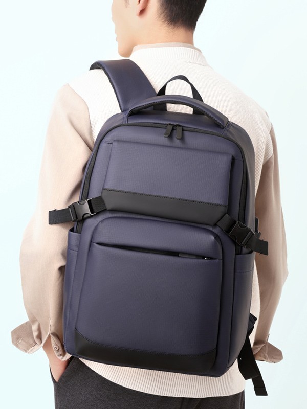 Membrana simple y nueva para hombre transfronteriza, resistente a la suciedad y a las salpicaduras de agua, gran capacidad para viajes de negocios, mochila portátil para estudiantes