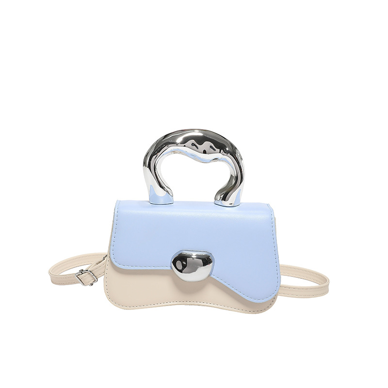 Color de empalme de caramelo 2024 verano nuevo estilo de moda simple ocio estilo extranjero bolso de hombro inclinado bolso de mujer