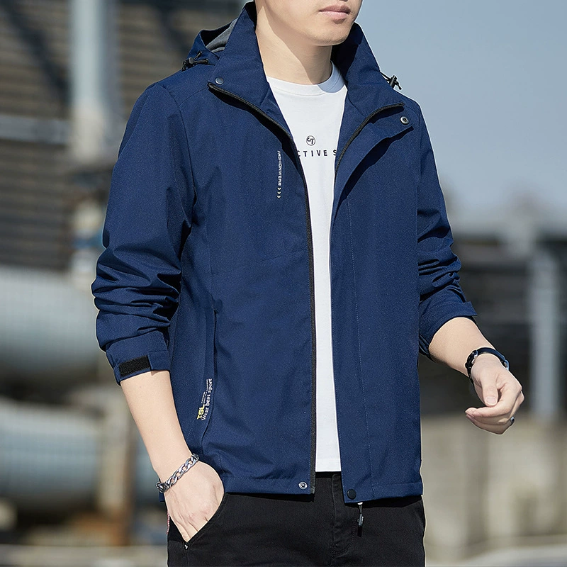 Куртка с капюшоном для мужчин 2024 осенний досуг ветрозащитные куртки для мужчин молодого и среднего возраста осенние куртки для мужчин