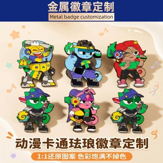 金属动漫卡通徽章定制珐琅胸针制作创意旋转可爱元素烤漆胸章定做