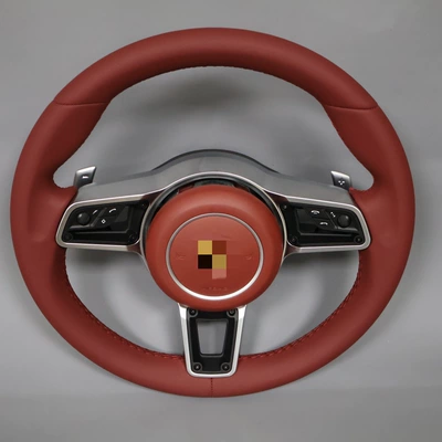 Steering wheel 918 Spyder, 997, Cayenne - red-assembly