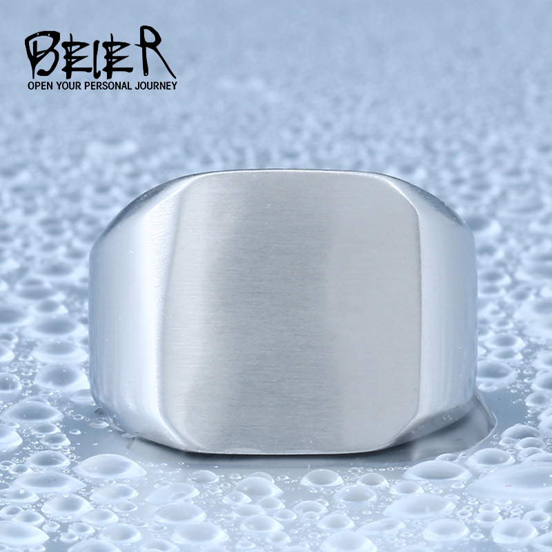 beier速卖通外贸饰品批发 钛钢男士简约戒指素面拉砂工艺时尚指环