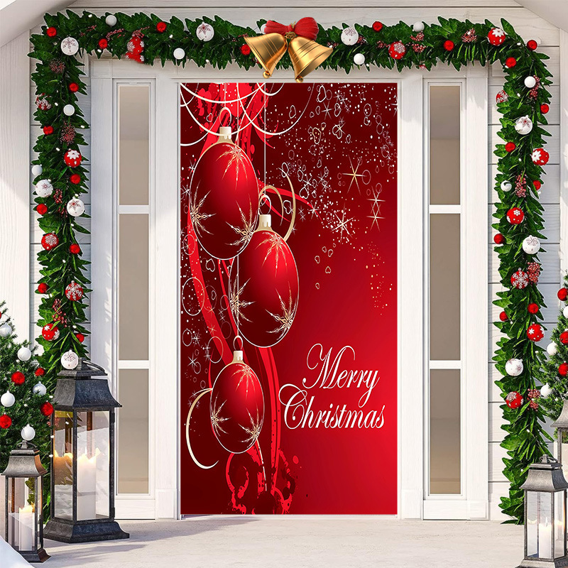 Puerta transfronteriza de Navidad JIT decoración de tela de fiestas decoradas tela de fondo de la habitación de la puerta de tela de tapices