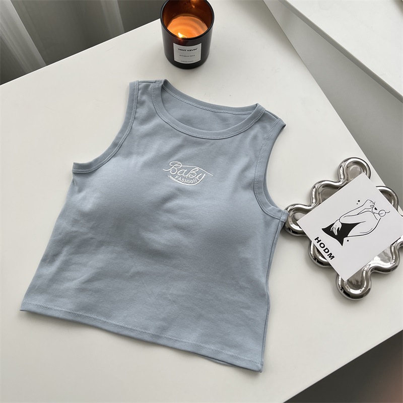 Primavera y verano sin costuras chica caliente que toca fondo chaleco Ropa exterior de mujer con almohadilla en el pecho envuelto en el pecho sin anillo de acero chaleco anti-exposición ropa interior