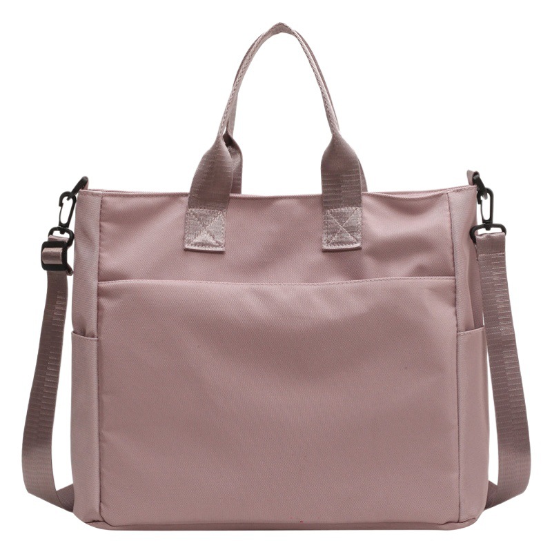 Bolso de mano de gran capacidad para mujeres bolso de hombro de trabajo de cercanías bolso de clase de estudiante universitario simple bolsa de mensajero Oxford tela