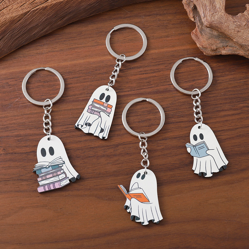 国境を越えたハロウィーン本幽霊掛けキーホルダー換気幽霊木製ペンダントキーホルダーペンダントプレゼント|undefined