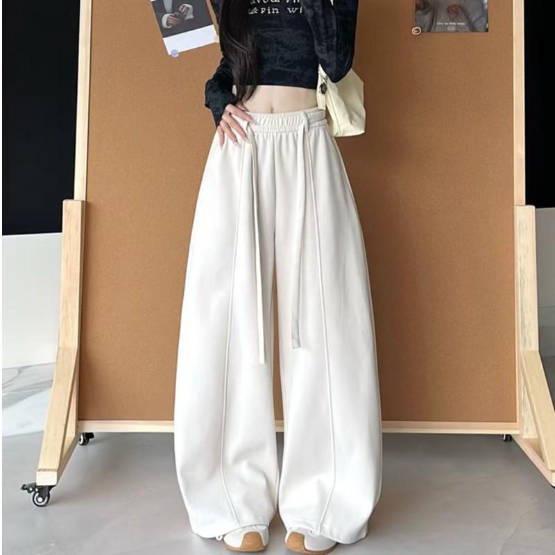 复古弯刀裤女2025年新款琥珀流光风口袋宽松显瘦百搭阔腿裤子卫裤|undefined
