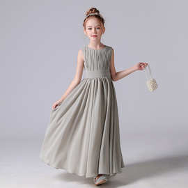 外贸厂家儿童礼服钢琴表演服女童诗歌朗诵乐团合奏演出服外贸新款