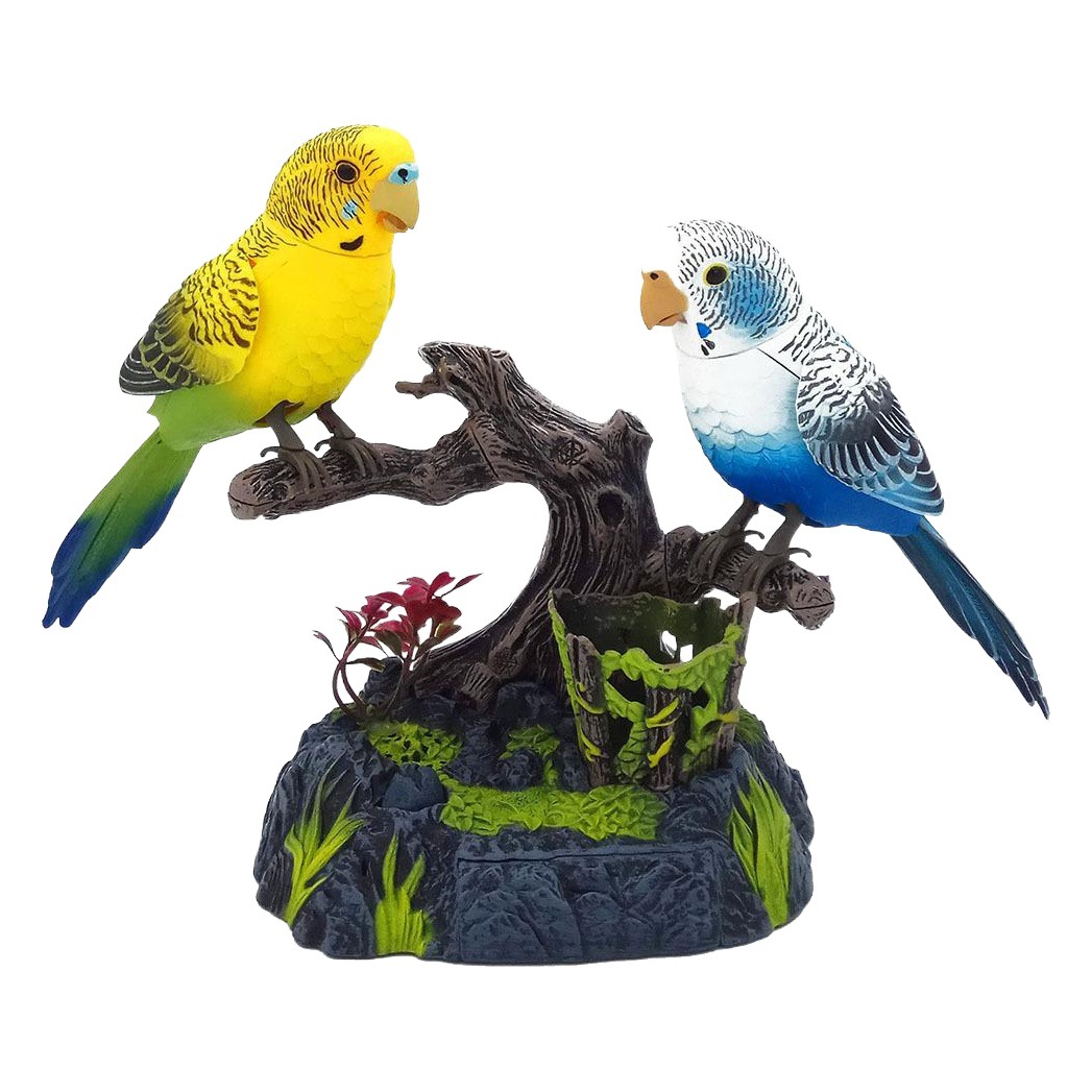 Juguete de Pareja de Pájaros con Sensor de Voz para Niños de Plástico ABS