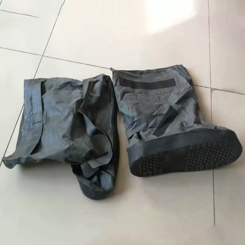 05防毒鞋套 软底耐酸碱防化橡胶鞋套短帮 短款灰色防毒靴套 邦固