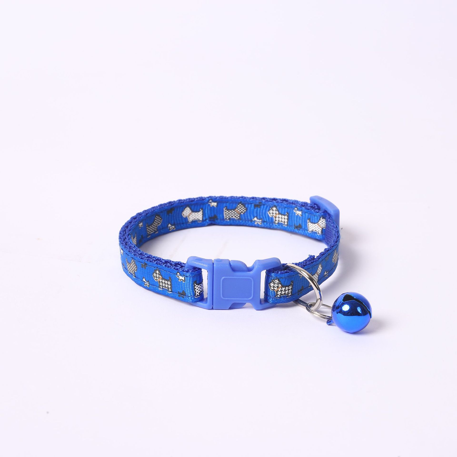 1.0 Collar de plástico colorido hueso impresión decoración pet collar accesorios de campana para perros collar