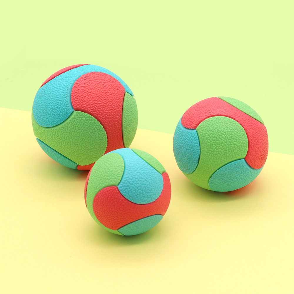 Juguetes transfronterizos para mascotas pelotas elásticas a juego de colores juguetes para perros