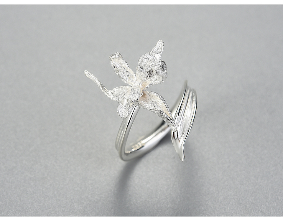 Women'S, Couple, Adults Gender 1 Piece 925 Sterling Silver Bag Flower Long-Lasting Plated 18K Gold Plated Silver Plated Adjustable Ring Open Ring Rings
