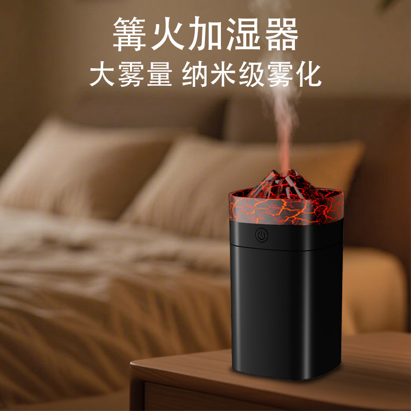 2024 new bonfire humidifier home desktop large capacity aromatherapy machine colorful marquee fog humidifier