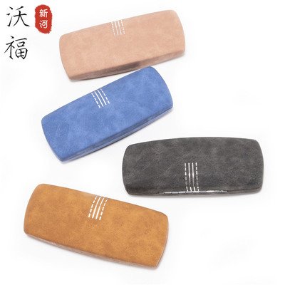 批发时尚学生男女板材眼镜盒子铁盒彩色羊巴纹可眼镜盒定logo制作