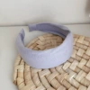 Blue knitted love wide hoop