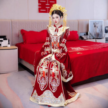 2025秋季新款秀禾服重工凤冠霞帔新娘秀禾服结婚礼服中式汉服显瘦