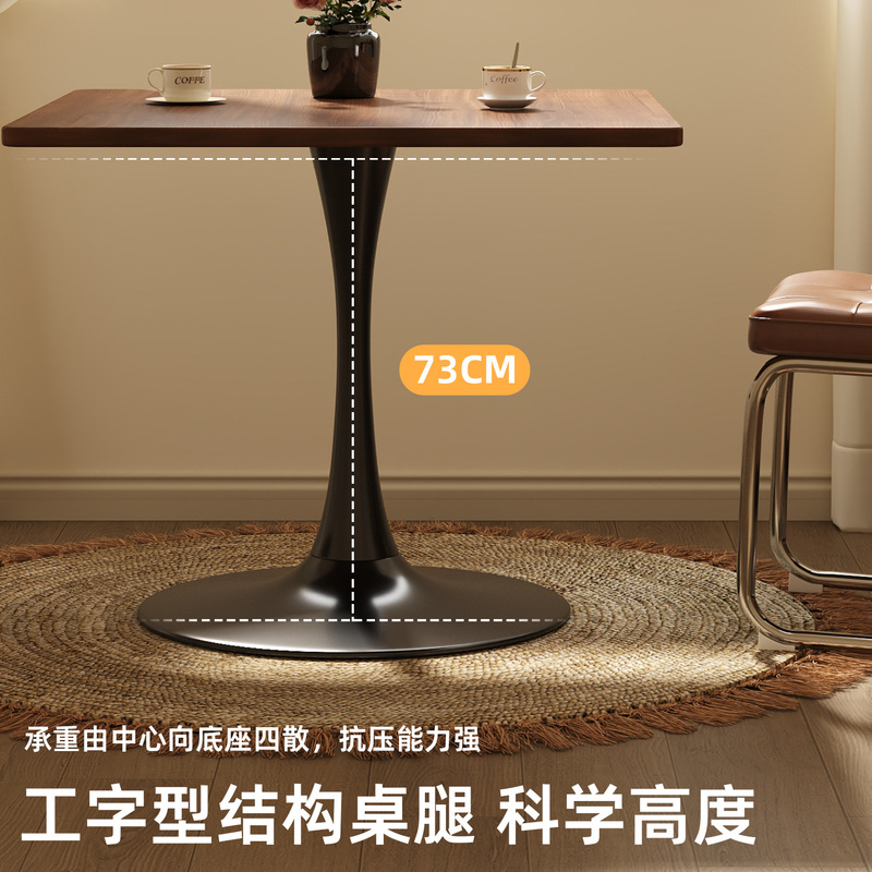 方桌复古餐桌阳台休息区布置桌椅家用小型咖啡桌轻奢高级感洽谈桌|undefined