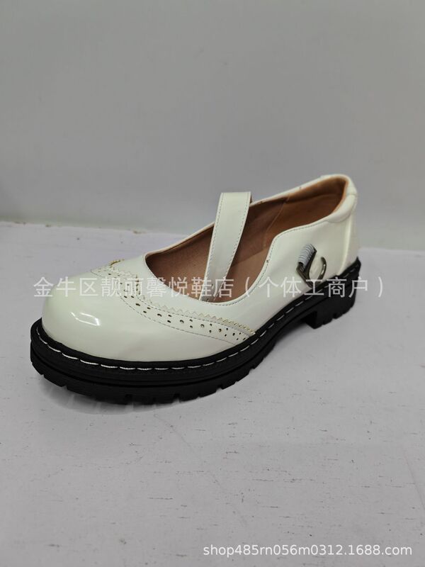 35-44大码欧美跨境货源浅口厚底挂扣单鞋皮鞋休闲鞋女鞋代发X683|undefined