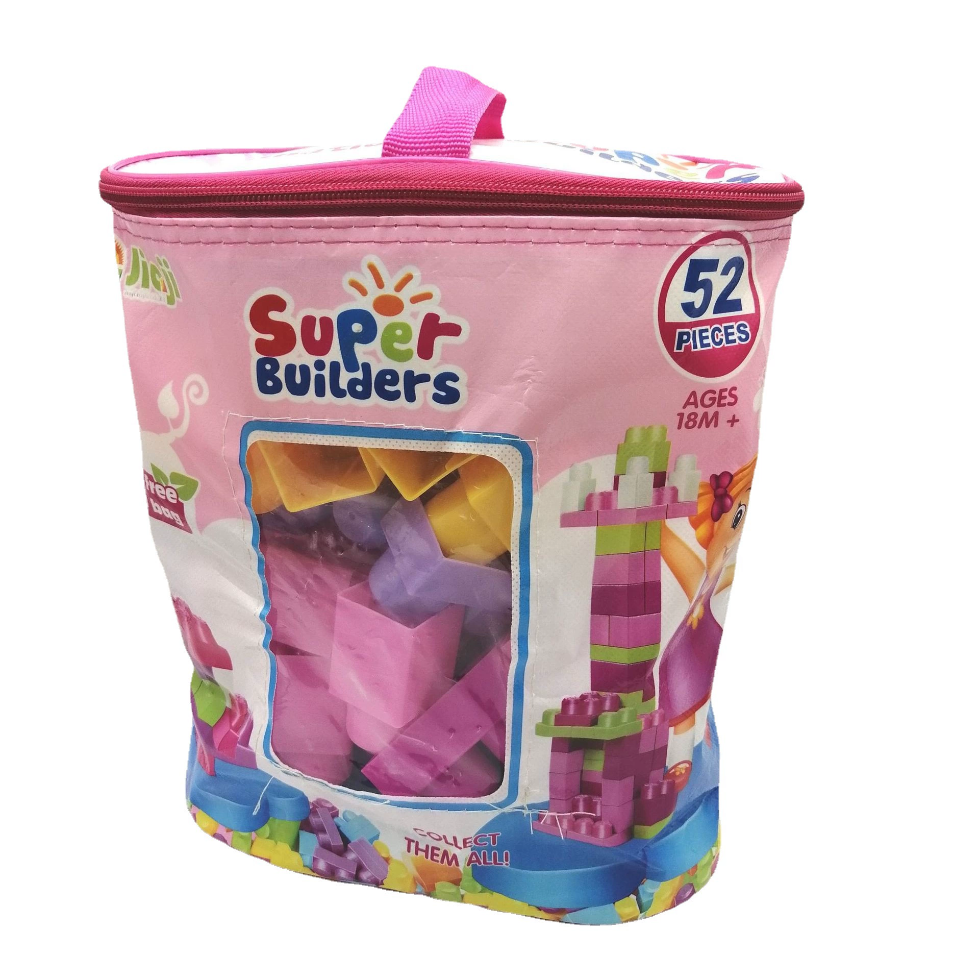 Конструктор из крупных деталей, 52 детали, креативные игрушки для сборки для девочек и мальчиков, модель большого размера