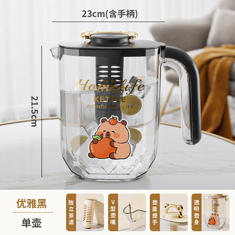 [우아한 블랙] 골드 엣지 핸들 - 카툰 스티커