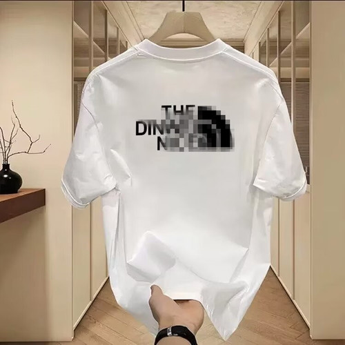 Heavyweight trendy brand pure cotton printed men's short sleeve T-shirt 2025 new summer hot-selling fashion casual round neck T-shirt