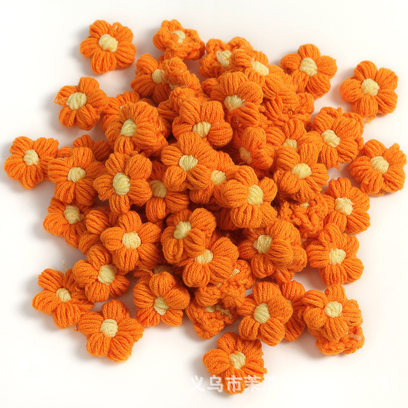 DIYジュエリーアクセサリー パフフラワー ジュエリーバッグ 手編みフラワー マカロン 完成品 卸売|undefined