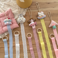 子供新作可愛いヘアクリップ収納布芸付甘々乙女心飾りストラップ壁掛け収納展示掛け飾り