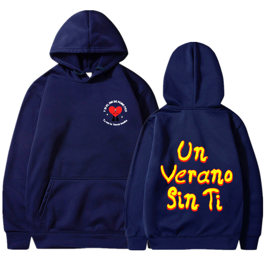 Nuevo otoño e invierno transfronterizo un verano sin ti bad bunny nuevo álbum sudadera con capucha