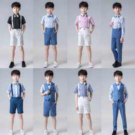 男童西装套装夏小主持人服装男孩钢琴演出服花童礼服帅气儿童西服