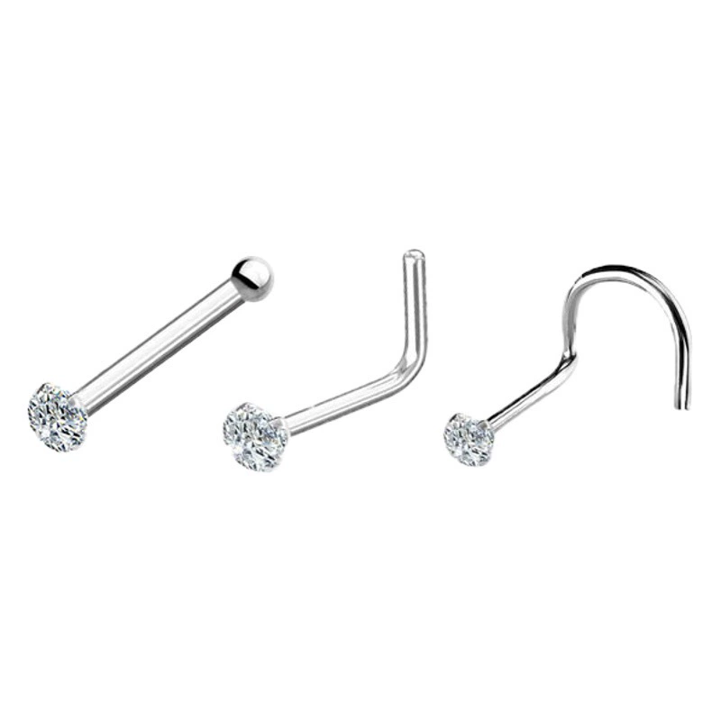 20 г Титан сталь пирсинг носа мини Циркон нос ногтей кольцо в нос европейских и американских внешней торговли пирсинг ювелирные изделия один