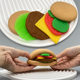 Simulation hamburger DIY Decompression toys TPR combination suit pinch music vent toys play House children's toys