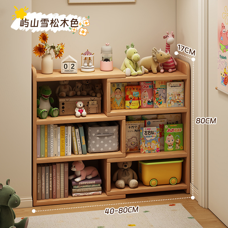 Estante de esquina de madera sólida almacena estante de almacenamiento armario de piso armario de biblioteca doméstico simple armario telescópico de esquina