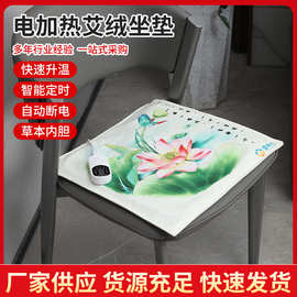 现货艾绒坐垫办公室发热插电暖垫加热垫家用电加热坐垫加热厂家批