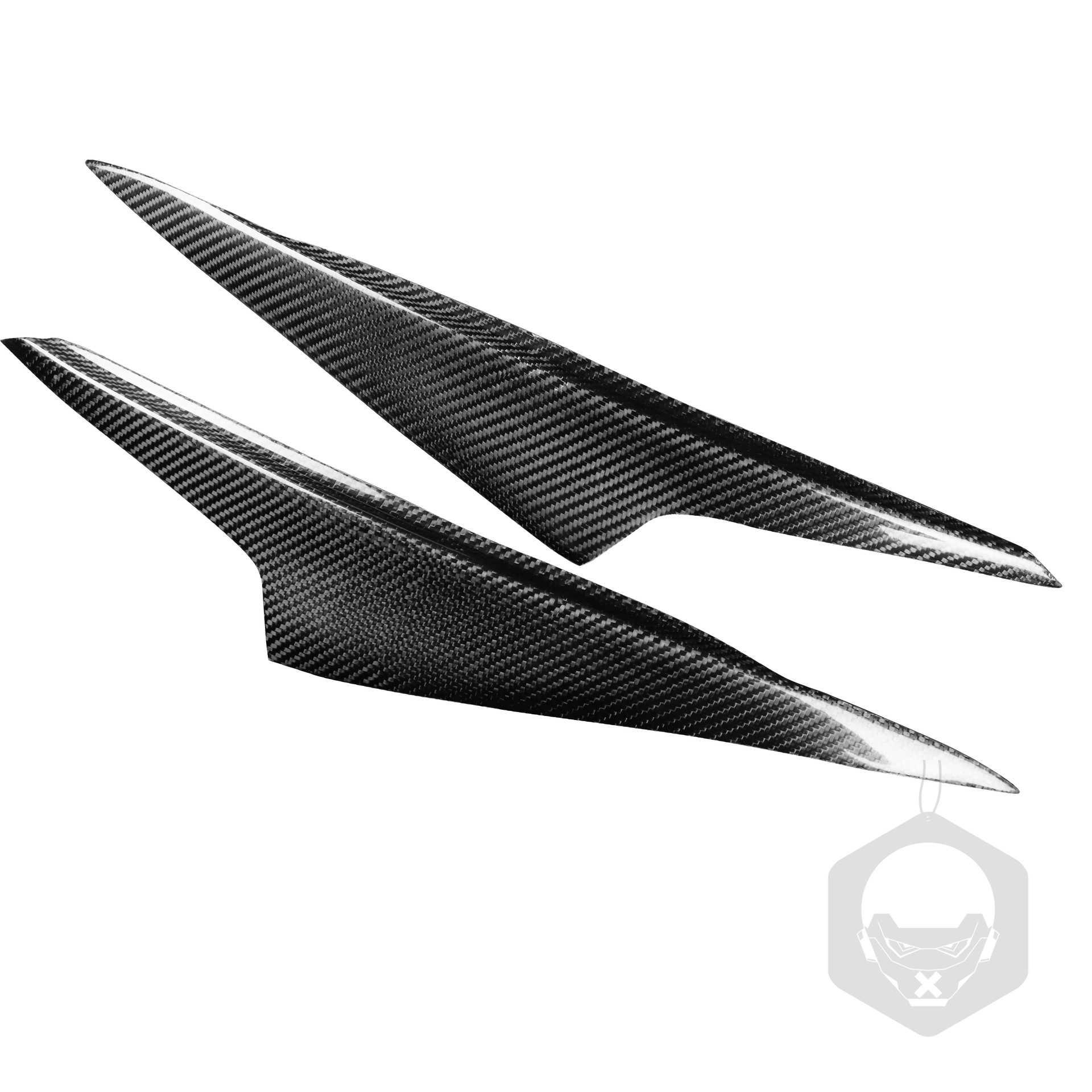 3 Carbon Fiber Headlight Eyelid Trim for Mazda 3 Axela 14-16 (Lamp eyebrow) - mazda-3-axela-2014-2016