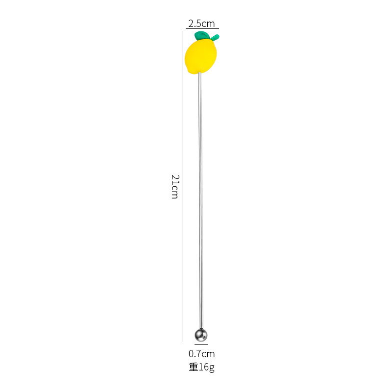304 소재 19CM 레몬젓는 막대 [실버]