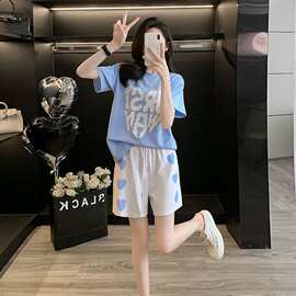 【后包领】牛奶丝2026运动套装T恤短裤套装女夏季短袖两件套