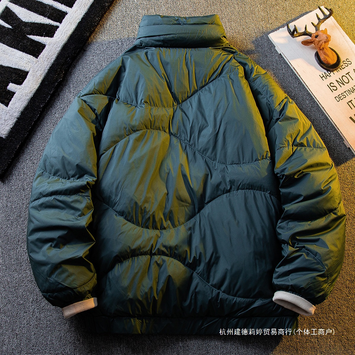 Japanese retro base light and thin demi-season windproof down jacket