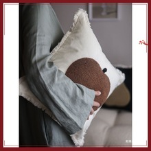 梨子苹果刺绣流苏抱枕客厅卧室沙发装饰靠垫现代简约办公室靠枕套