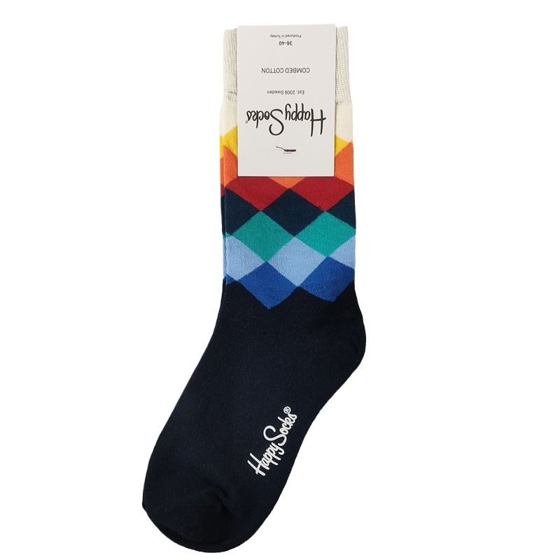 Calcetines de algodón happy socks para mujer estilo sueco_voghion.com
