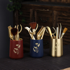 純銅茶道六君子功夫茶具配件6君子 泡茶工具茶洗茶夾茶勺茶刀套裝