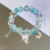 S097-Star Moon Blue Butterfly Love Bracelet #SZ645