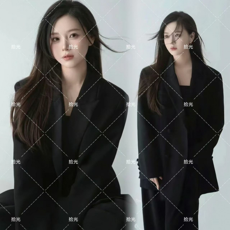 フォトスタジオの新しいポートレートテーマの写真、ハイエンドの女性のプロフェッショナルスーツ、個人的なイメージ写真、アート写真の衣装|undefined