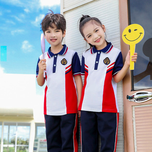 Garden Clothes Primary School Students' School Uniform Sports Meeting Opening Ceremony Sportswear Class Clothes Casual suit Men's and Women's Two-Piece Set Group Buying