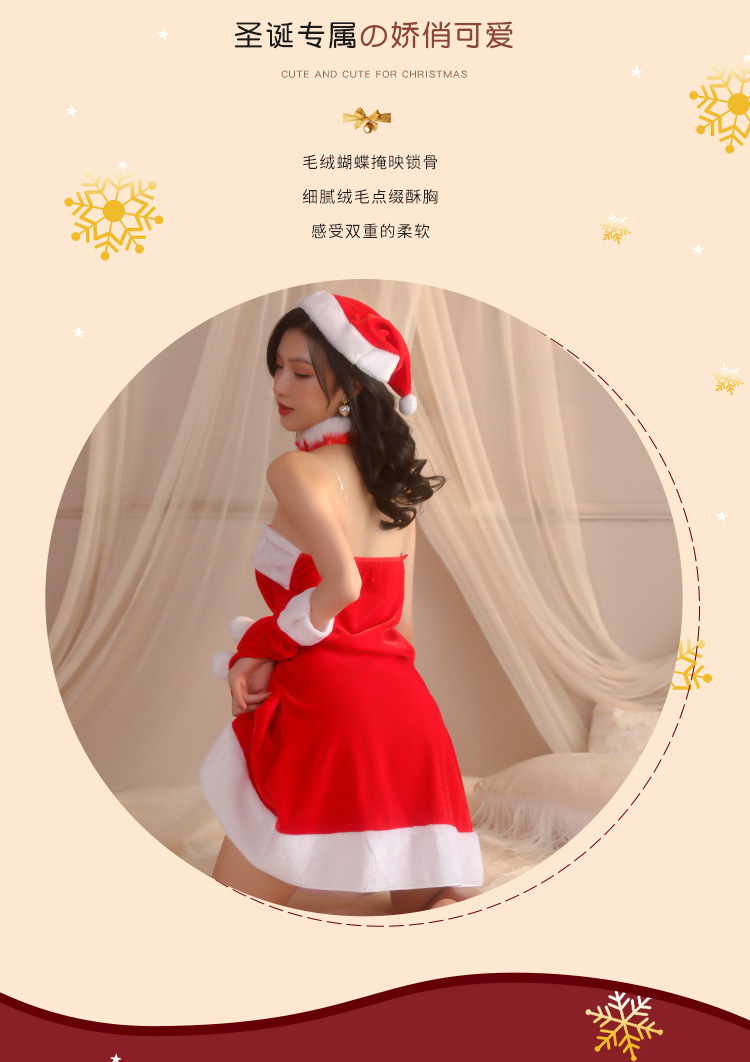JK Christmas Bunny Girl Lingerie Set for Women, Uniform Role Play Costume, Stretch Spandex, One Size — detail image 26