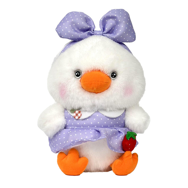 Caricatura lindo padre-hijo juego pato de peluche boca plana muñeca casera vestido de boda muñeca de peluche muñeca al por mayor