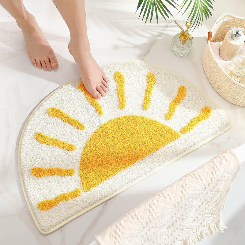 Cross-Border Hot-Selling Rainbow Series Imitation Cashmere Floor Mats Bedroom Room Decoration Carpet Bathroom Absorbent Spot Floor Mats